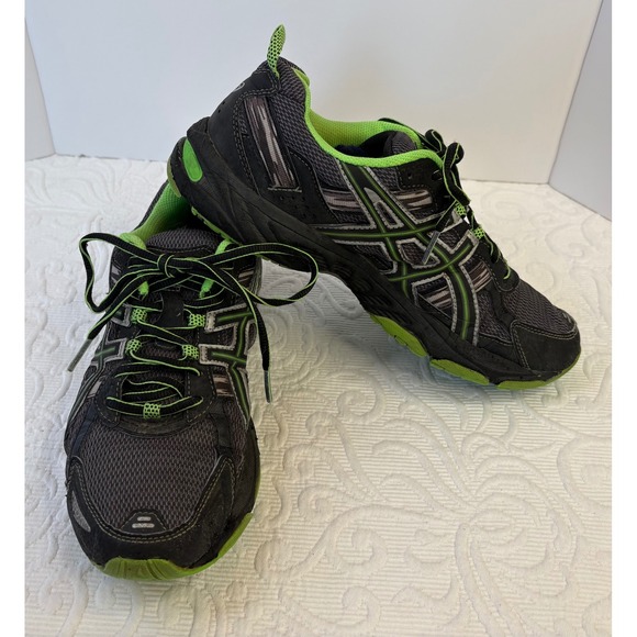 Asics Shoes - ASICS Gel Venture 5 Women's Trail Running‎ Shoes Black Neon Green Size 8